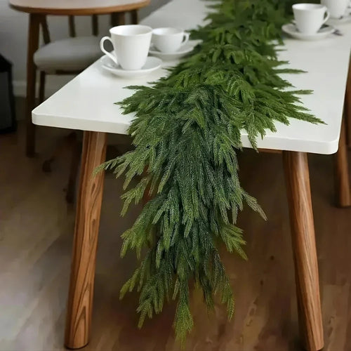 Artificial Pine Tree Wreaths Green Christmas Table Decorations