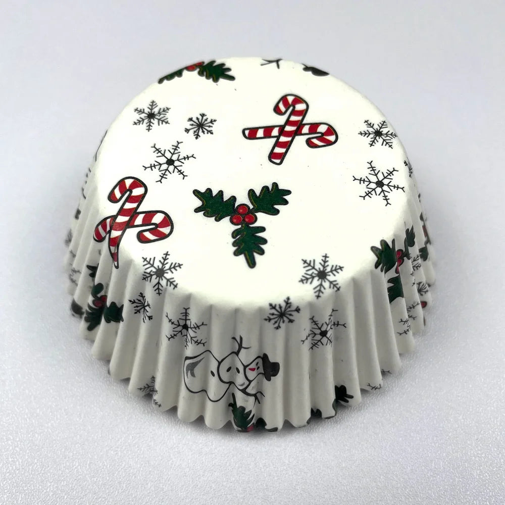100X Halloween Ghost Spider Pumpkin Skull Merry Christmas Trick or Treat Cupcake Liners Muffin Baking Cups Wrapper Tray Holder