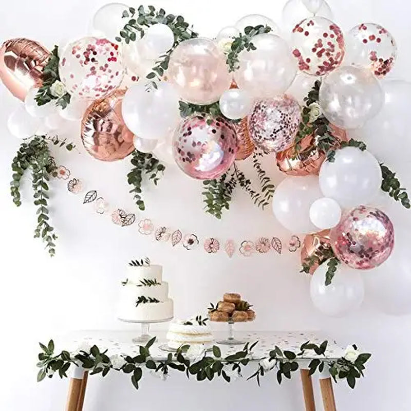 Party Christening Decor Balloon Garland Kit Rose Gold Arch Wedding Bridal Baby Shower Birthday Bachelorett Party Decoration