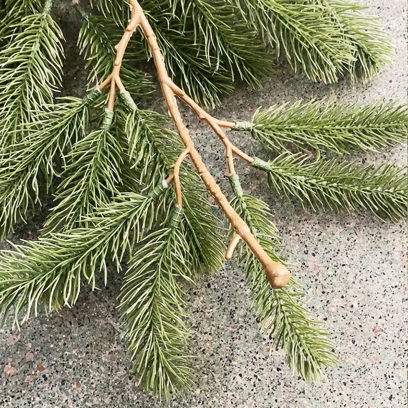 Artificial Green Plants 2023 New Year Christmas Garland Wreaths Home Party Decoration Pine Tree Rattan Hanging Ornament for Kids