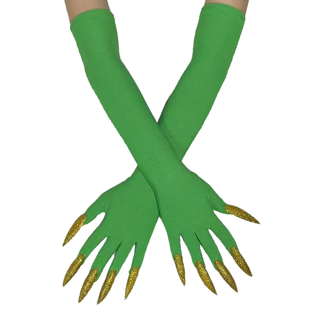 Cool Halloween Gloves Long Ghost Claw Dress up Gloves Fashion Black Long Nails Cosplay Halloween Funny Gloves