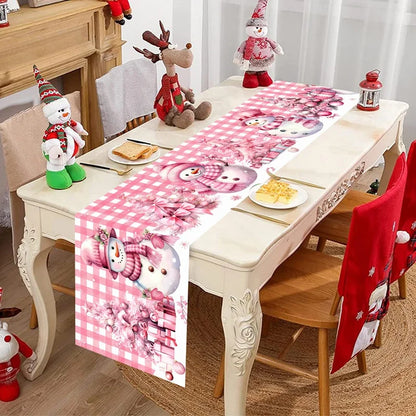 Christmas Table Runner Merry Christmas Decoration for Home Xmas Table Decor 2026 Navidad Notal Noel Ornament Happy New Year 2027