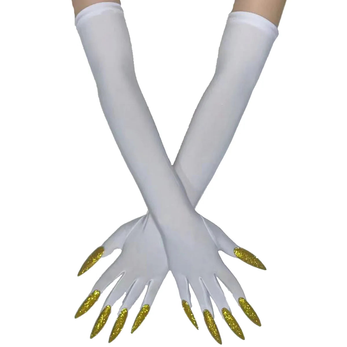 Cool Halloween Gloves Long Ghost Claw Dress up Gloves Fashion Black Long Nails Cosplay Halloween Funny Gloves