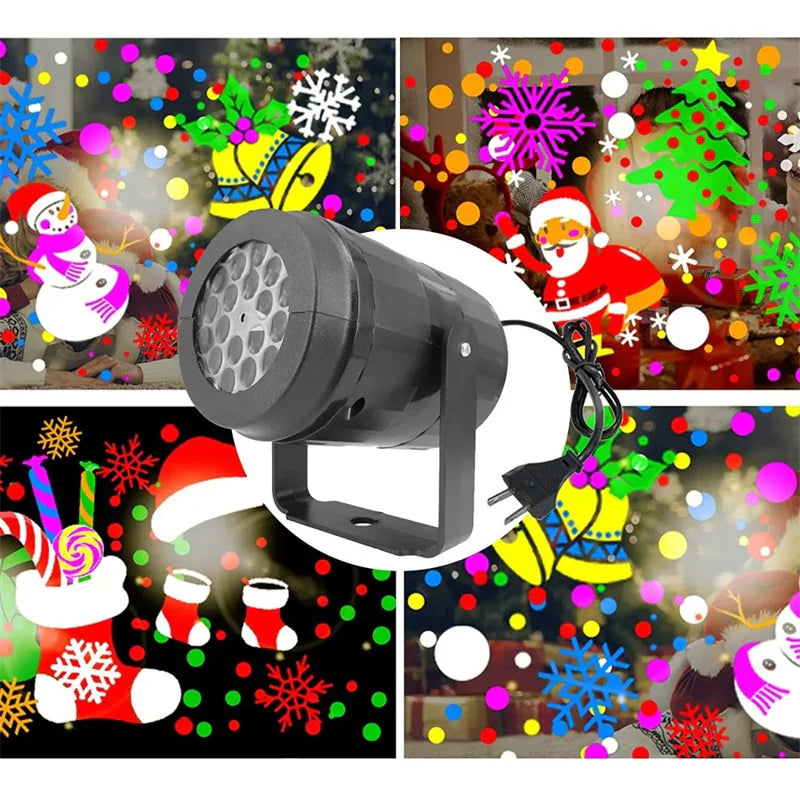 Projecteur laser Noël - motifs rotatifs