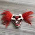 Masque de clown sanglant demi-visage - vue principale