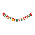 Kawaii Felt Christmas Banner Hanging Bunting Merry Christmas Christmas Ornaments Reusable Xmas Decorations