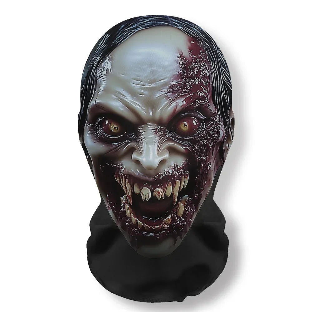 Ghost Face 3D Mask Halloween Cosplay Props Balaclava Full Face Elastic Mesh Breathable Skull Headcovers Halloween Horror Party