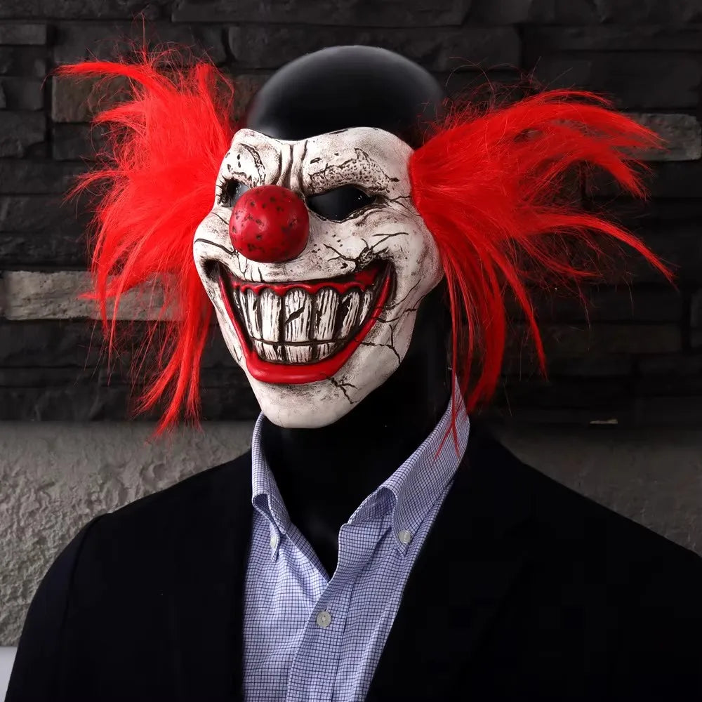 Masque de clown sanglant - détail latex