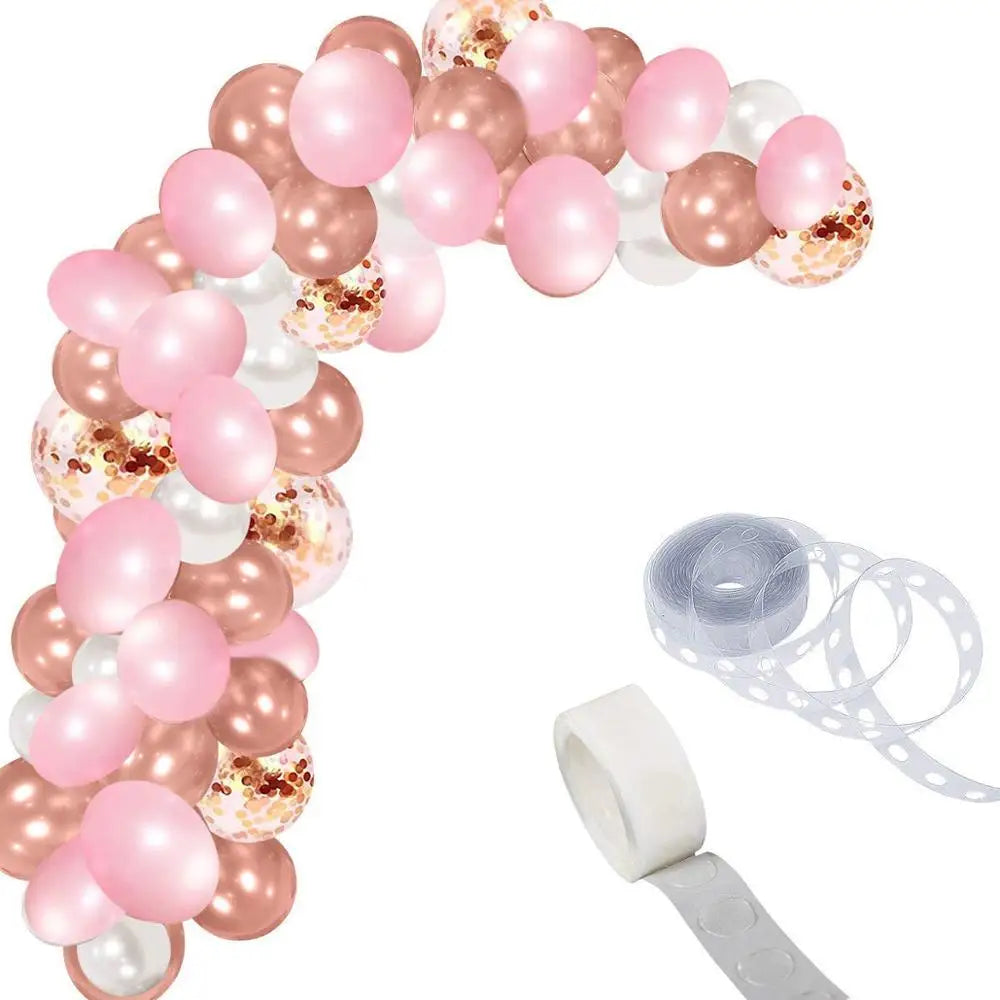 Party Christening Decor Balloon Garland Kit Rose Gold Arch Wedding Bridal Baby Shower Birthday Bachelorett Party Decoration