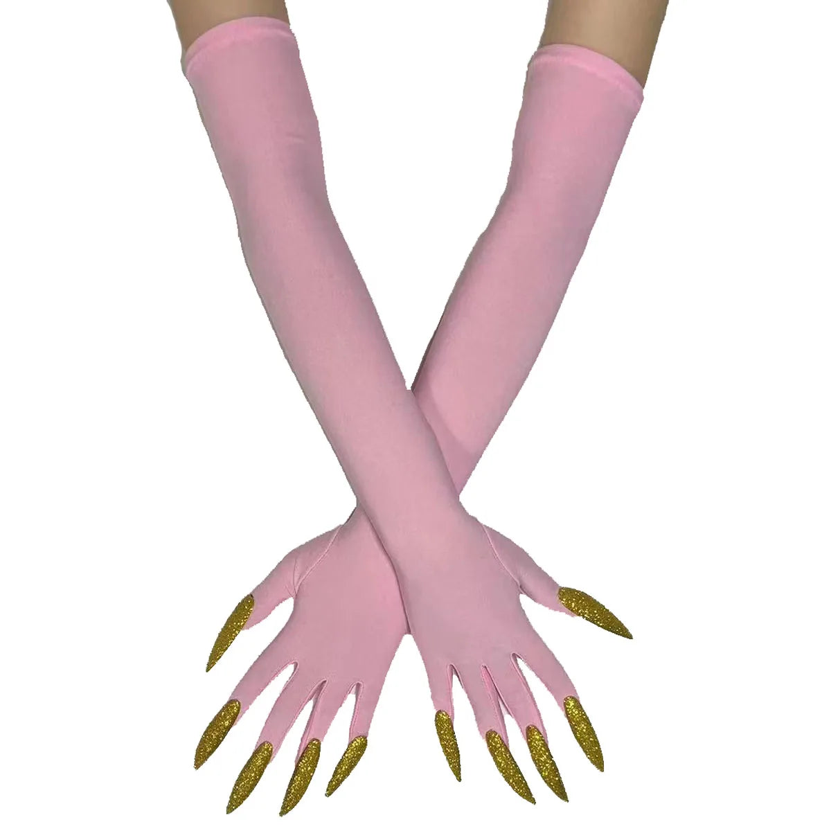 Cool Halloween Gloves Long Ghost Claw Dress up Gloves Fashion Black Long Nails Cosplay Halloween Funny Gloves