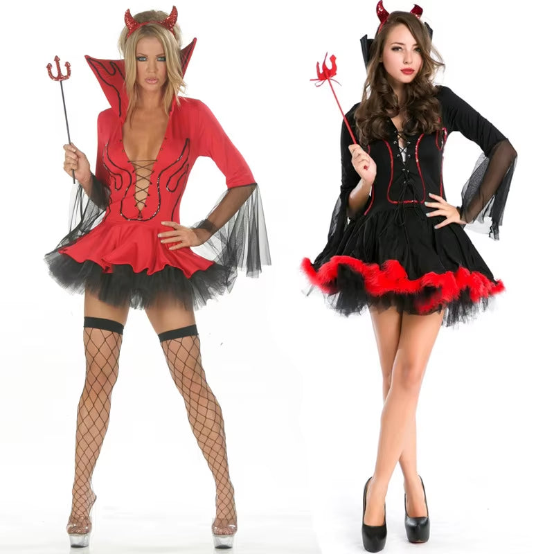 Costume diablesse femme - détail robe