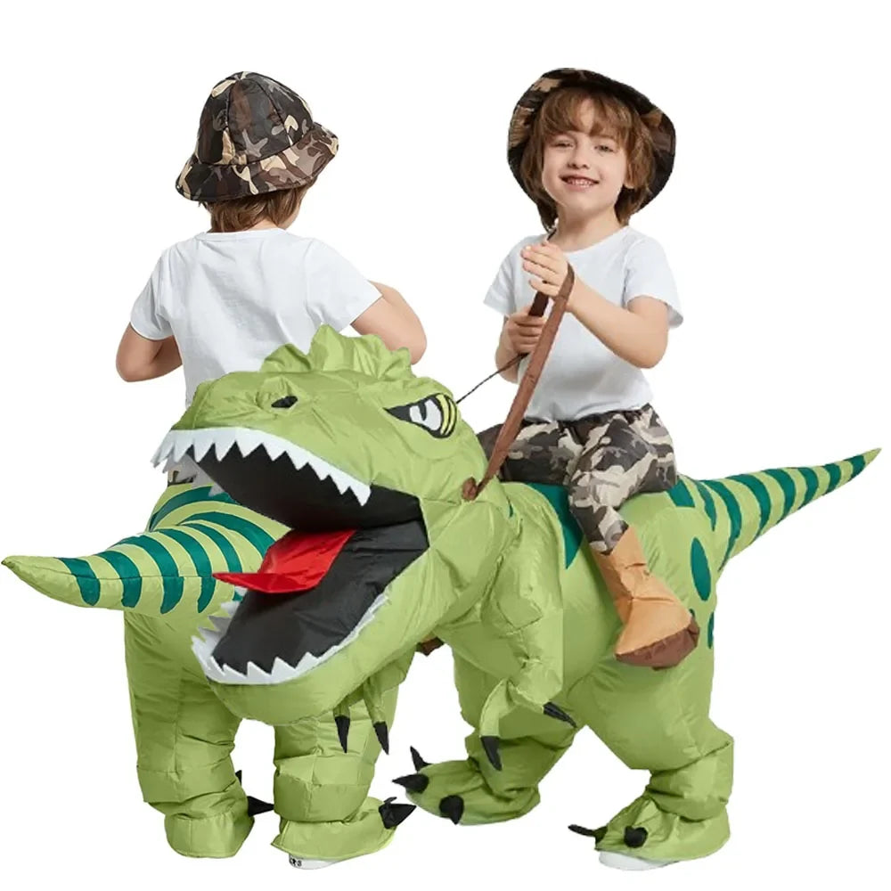 Costume gonflable T-Rex - comparaison des tailles
