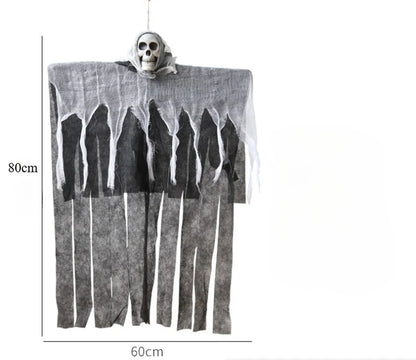 1Pcs Halloween Glowing Skull Skeleton Gauze Hanging Ghost Home Outdoor Garden Decoration Halloween Party Horror Ghost Props 2026