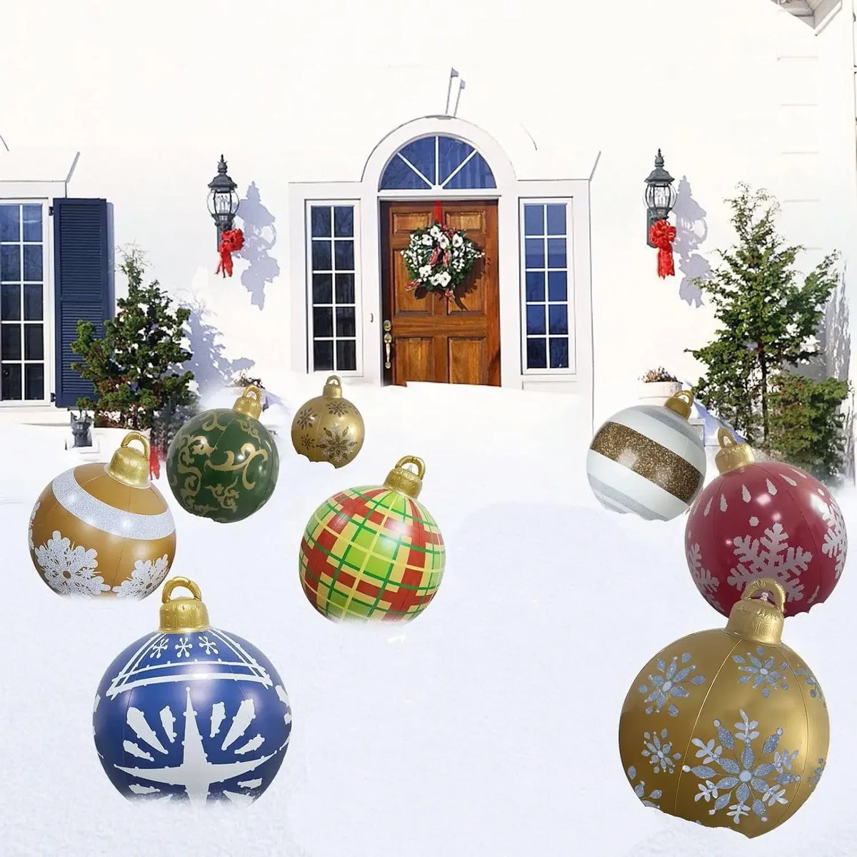 Boule de Noël gonflable - détail matériau PVC