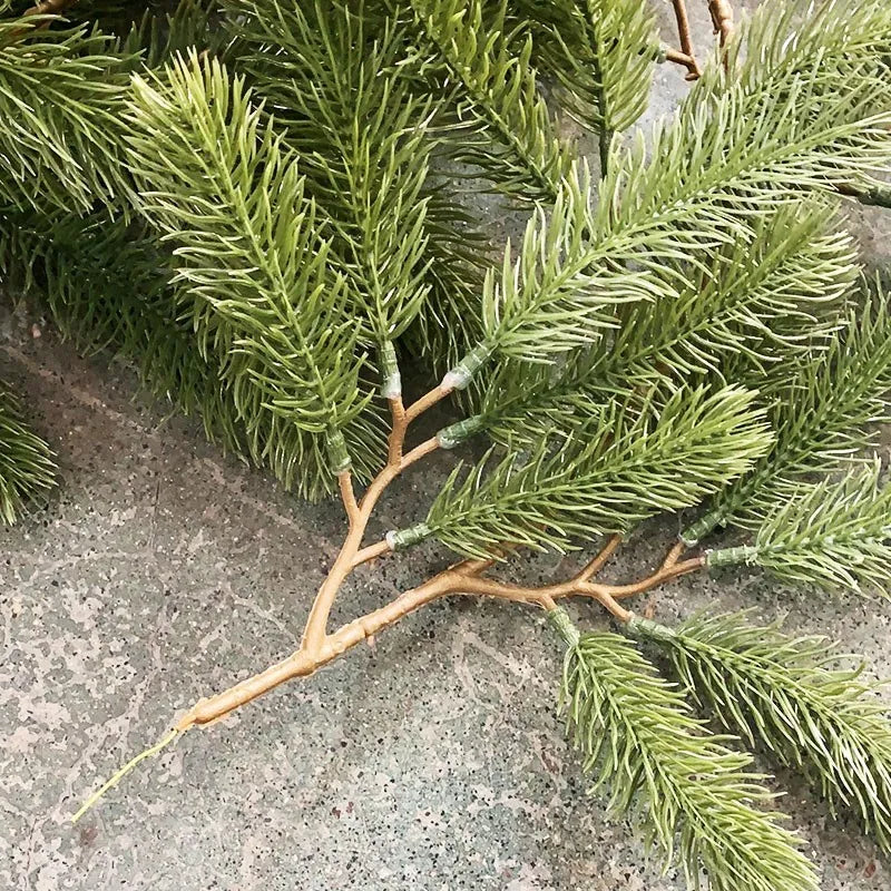 Artificial Green Plants 2023 New Year Christmas Garland Wreaths Home Party Decoration Pine Tree Rattan Hanging Ornament for Kids