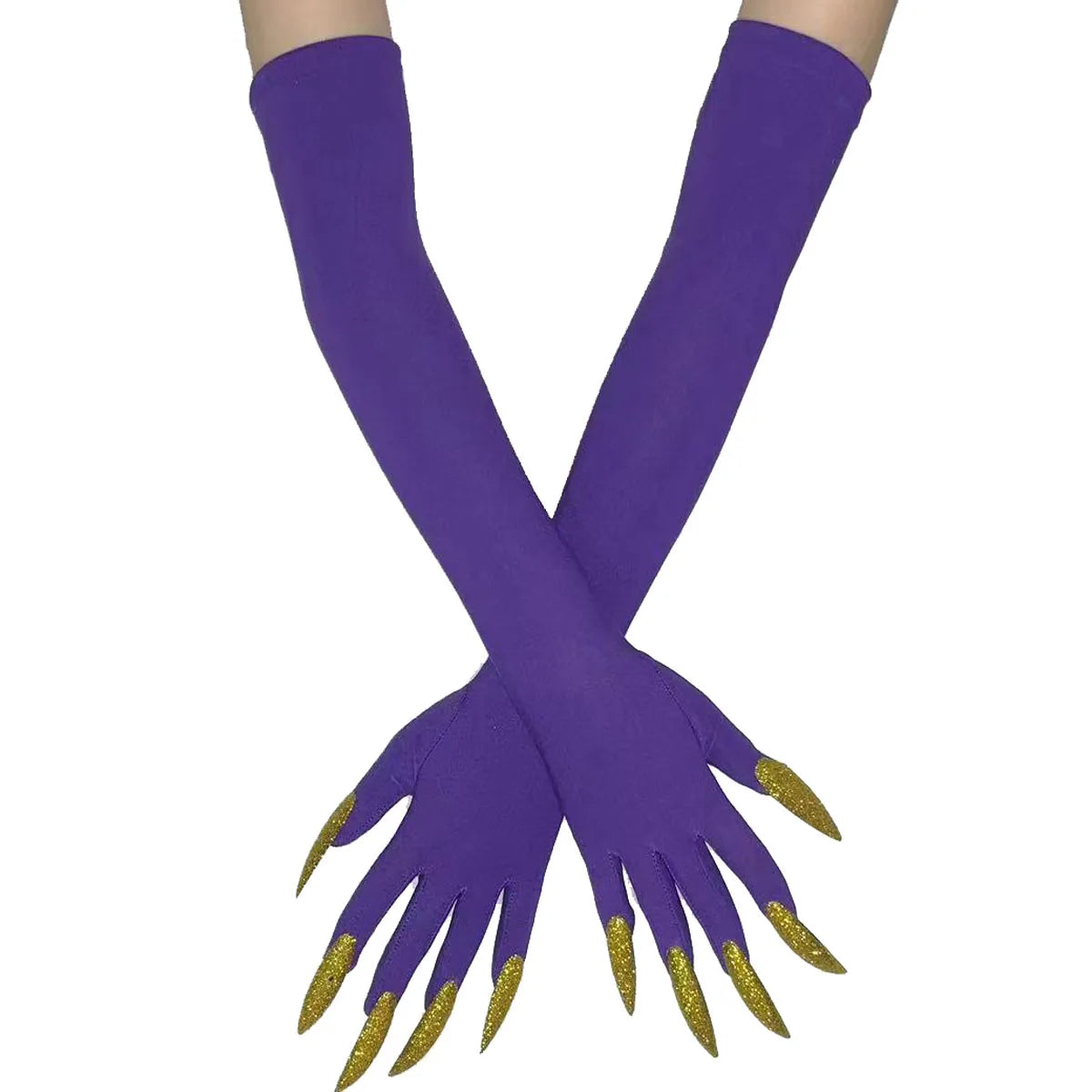 Cool Halloween Gloves Long Ghost Claw Dress up Gloves Fashion Black Long Nails Cosplay Halloween Funny Gloves
