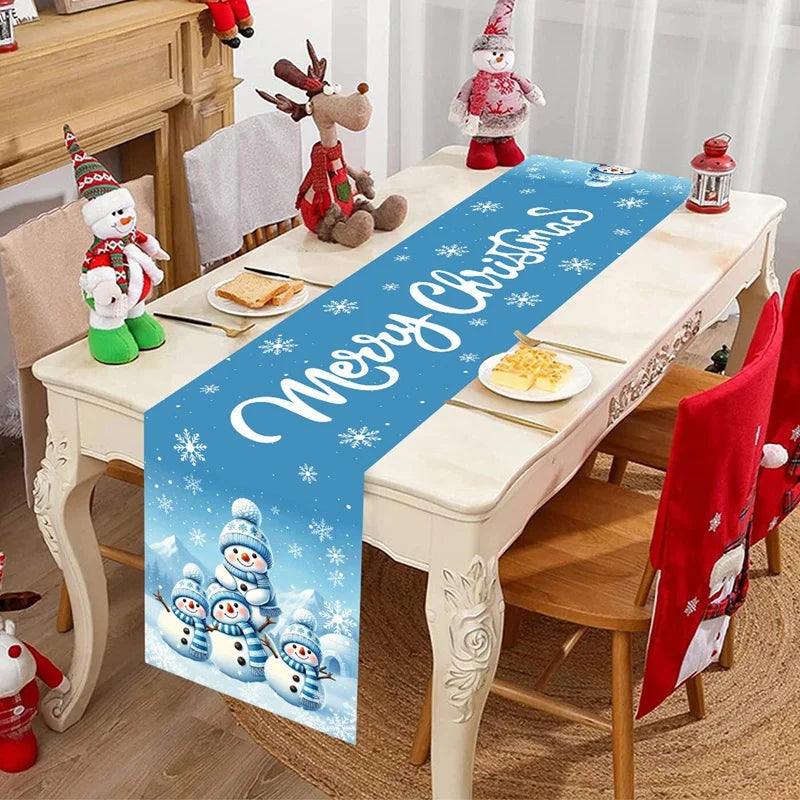Christmas Table Runner Merry Christmas Decoration for Home Xmas Table Decor 2026 Navidad Notal Noel Ornament Happy New Year 2027