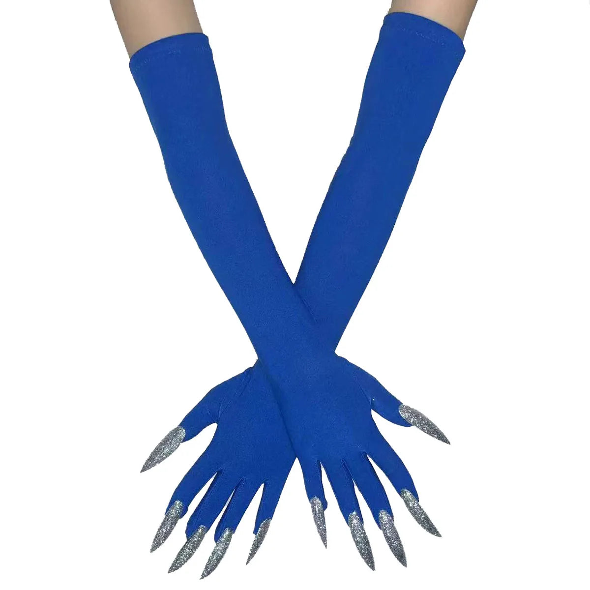 Cool Halloween Gloves Long Ghost Claw Dress up Gloves Fashion Black Long Nails Cosplay Halloween Funny Gloves