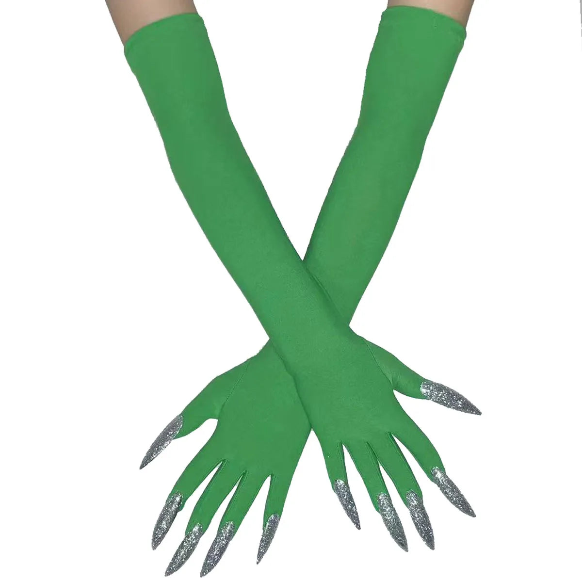Cool Halloween Gloves Long Ghost Claw Dress up Gloves Fashion Black Long Nails Cosplay Halloween Funny Gloves