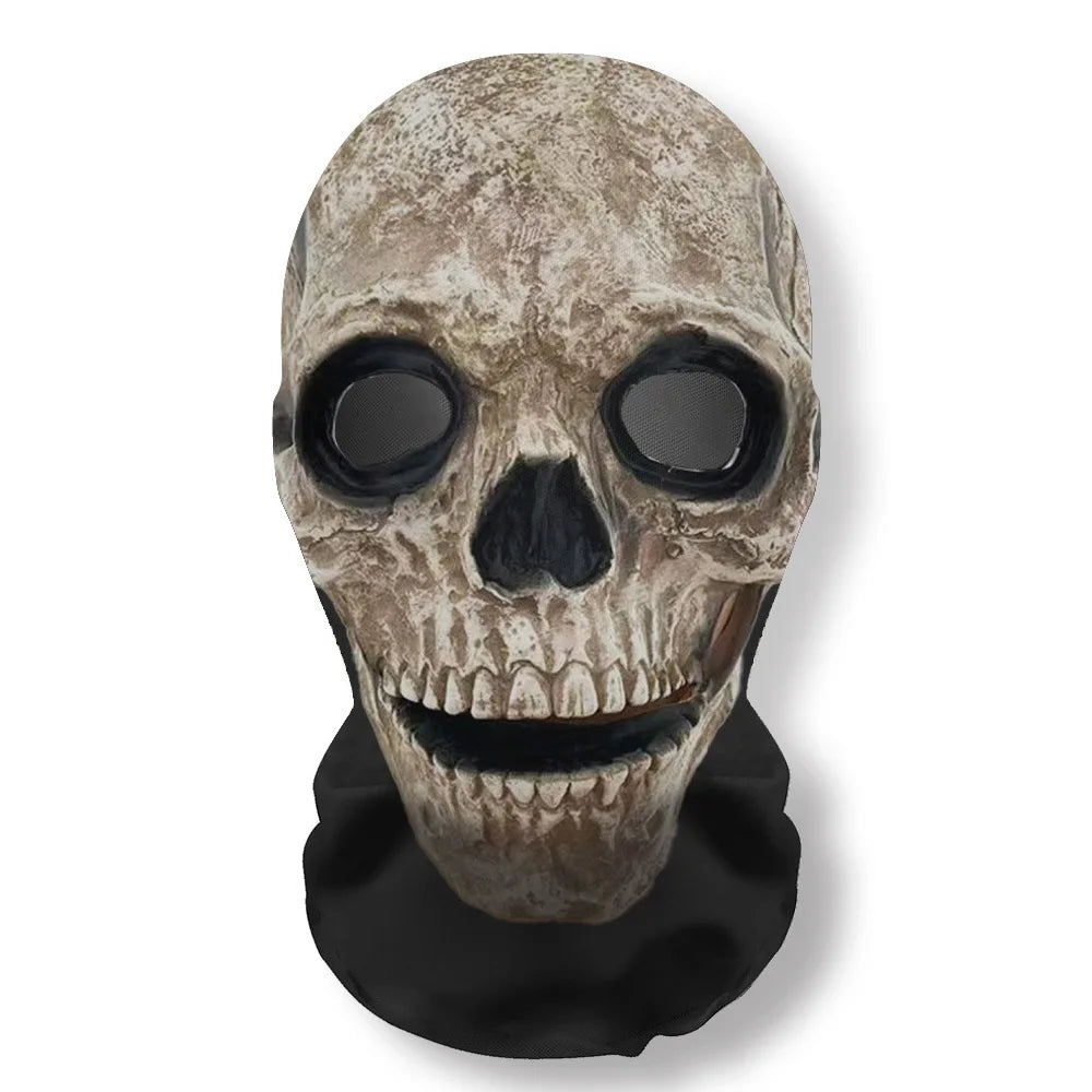 Ghost Face 3D Mask Halloween Cosplay Props Balaclava Full Face Elastic Mesh Breathable Skull Headcovers Halloween Horror Party